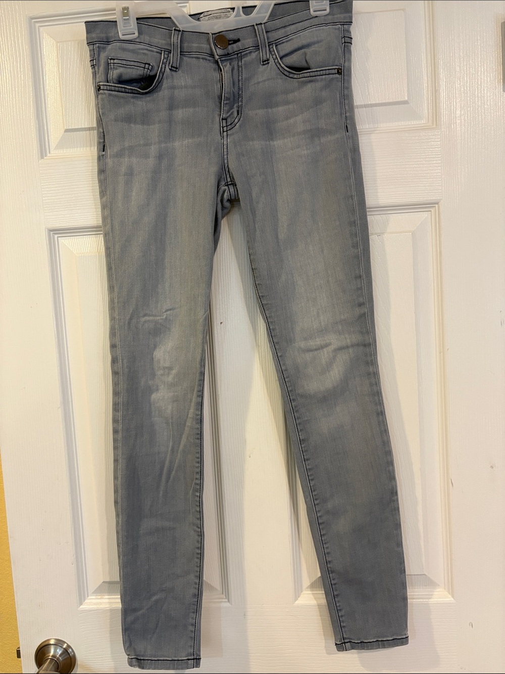 Current/Elliott Light Blue Skinny Jeans with Faded Finish